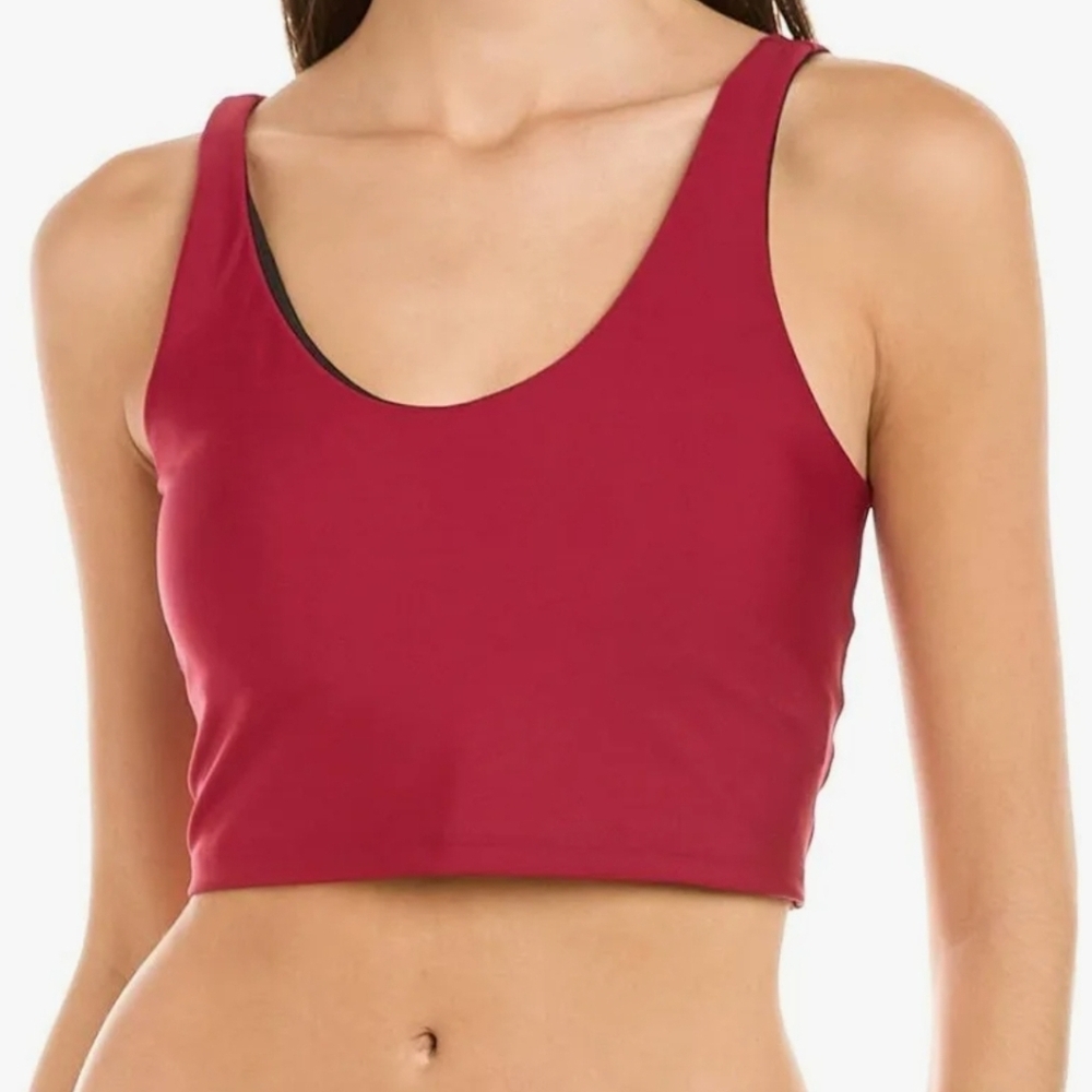 Calme By Johnny Was Endurance Sports Bra Scarlet Red